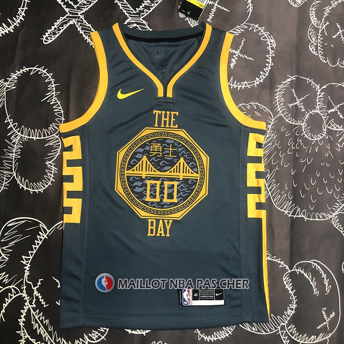 Maillot Golden State Warriors Jonathan Kuminga NO 00 Ville 2018-19 Bleu